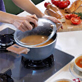 Fiesta Seramik Derin Tencere - Siyah / Açık Kahverengi - 24 cm