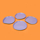 Kitchen İstanbul Dik Kenarlı 4'lü Pasta Seti - Mor / Yeşil - 21 cm