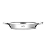 Silver Çelik İtalyan Kapaksız Omlet Sahanı - Gri - 20 cm