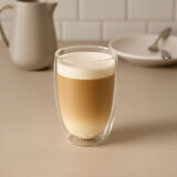 Çift Cidarlı Latte Bardağı - Şeffaf - 450 ml