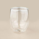 Çift Cidarlı Bardak - Şeffaf - 250 ml