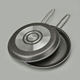 İkiz Balık Tavası - Siyah - 32 cm