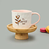 Kitchen It's Coffee Time Kupa - Beyaz / Pembe - 450 ml