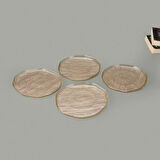 Kitchen Luna 4'lü Tabak - Bej - 21 cm