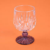 Kitchen Ayaklı Borosilikat Cam Bardak - Mavi / Şeffaf - 210 ml