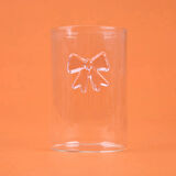 Kitchen Fiyonk Figürlü Borosilikat Cam Meşrubat Bardağı - Şeffaf - 510 ml