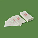 Kitchen 20'li Kalpli Desen Peçete - Kırmızı / Beyaz - 16x8 cm