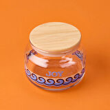 Blue Mosaiq Joy Kapaklı Cam Kavanoz - Renkli - 430 ml