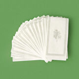 Kitchen 20'li Palmiye Desen Peçete - Gri / Beyaz - 16x8 cm