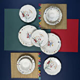 Kitchen Bloom 24 Parça Yemek Takımı - Renkli