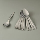 Imran Lizbon Model 12'li Çay Kaşığı - Gümüş - 11 cm