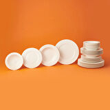 Kitchen Nirvana 24 Parça Yemek Takımı - Krem