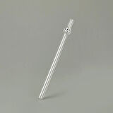 Kalın Figürlü 4'lü Cam Pipet - Şeffaf