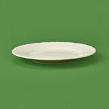 Porselen Liana Tatlı Tabağı - Krem - 19 cm