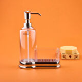 Süngerlikli Cam Sıvı Sabunluk - Asorti