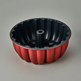 Ametist Kalpli Kek Kalıbı - Kırmızı - 26 cm