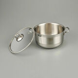 Saphire Derin Tencere - Inox - 22 cm