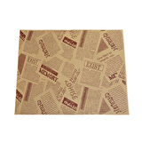 50'li Vintage Gazete Desenli Sunum Kağıdı - Kahverengi - 28x38 cm