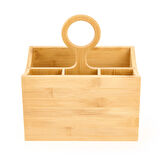 Bambu Kaşıklık - Kahverengi - 21x14,5x22 cm