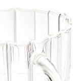 Çizgili Isıya Dayanıklı Cam Kupa - Şeffaf - 250 ml