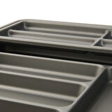 Büyük Katlı Çekmece İçi Kaşıklık - Antrasit - 49x36 cm