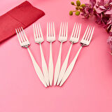 Monaco 6'lı Yemek Çatalı - Inox