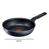 Titanyum 2X XL Force Difüzyon Tabanlı Tava - Siyah - 24 cm