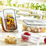 Fresh Box Dikdörtgen 3'lü Saklama Kabı - 400 ml + 800 ml + 1,4 lt