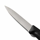 67633 Tırtıklı Soyma Bıçağı - Siyah - 8 cm