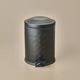 Bath Desenli 2'li Banyo Seti - Siyah