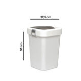 Comfort Dust Bin Beyaz Çöp Kovası - 8 lt