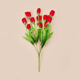 Manolya Yapay Çiçek - Kırmızı - 38 cm