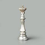 Deco Şah Dekor - Gümüş - 40 cm