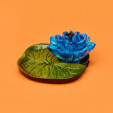 Deco Lotus Dekoratif Tabak - Mavi - 12 cm