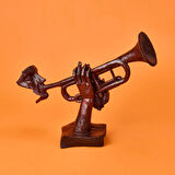 Deco Trompetista Dekor - Kırmızı / Siyah - 27x32 cm