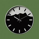 Deco Elegant Curves Duvar Saati - Gümüş - 30 cm