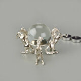 Deco Atlı Cam Top Dekor - Silver - 11 cm