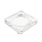 Deco Kristal Kare Küllük - Şeffaf - 10 cm