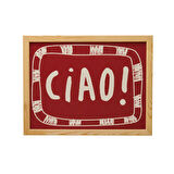 Deco Ciao Duvar Panosu - Kırmızı - 30x40 cm