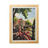 Deco Amsterdam Houses Tablo - Renkli - 50x70 cm