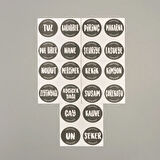 Atölye Model Bitter 20'li Kavanoz Etiketi - Beyaz / Siyah