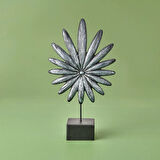 Deco Palmiye Dekor - Gümüş / Siyah - 34 cm