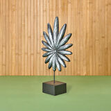Deco Palmiye Dekor - Gümüş / Siyah - 34 cm