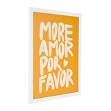 Deco More Amor Por Favor Pano - Sarı - 30x40 cm