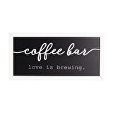 Deco Coffee Duvar Panosu - Siyah - 40x20 cm