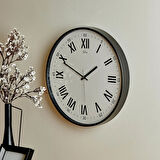 Eminent Latin Rakam Duvar Saati - Beyaz - 43 cm