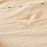 Soft Elias İpliği Boyalı Çift Kişilik Nevresim Takımı - Ekru