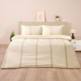 Soft Ciro İpliği Boyalı Çift Kişilik Nevresim Takımı - Yeşil