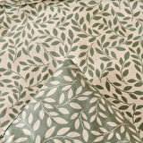 Soft Sylvara Tek Kişilik Nevresim Takımı - Ekru / Yeşil