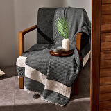 Soft Wilma Koltuk Örtüsü - Siyah - 130x170 cm